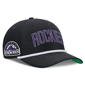 Men's Nike Black Colorado Rockies Cooperstown Collection Rise Adjustable Hat