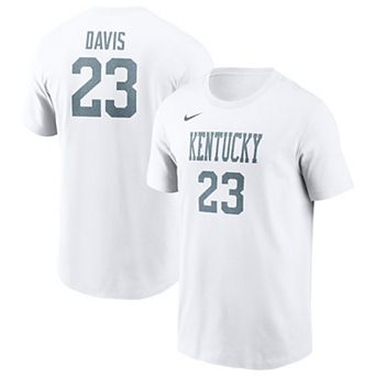 Men's Nike Anthony Davis White Kentucky Wildcats Alternate Denim Name & Number T-Shirt
