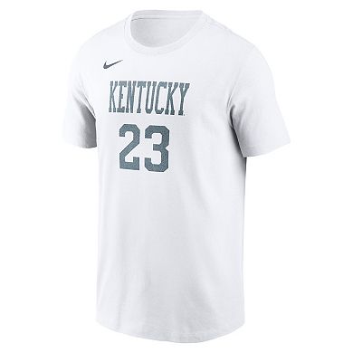Men's Nike Anthony Davis White Kentucky Wildcats Alternate Denim Name & Number T-Shirt