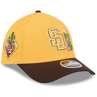 Men's New Era Gold/Brown San Diego Padres 2026 Spring Training M-Crown 39THIRTY Flex Hat