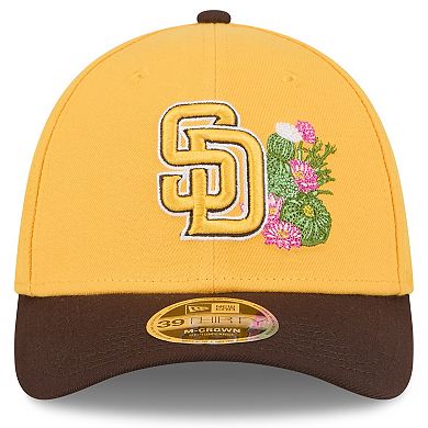 Men's New Era Gold/Brown San Diego Padres 2026 Spring Training M-Crown 39THIRTY Flex Hat