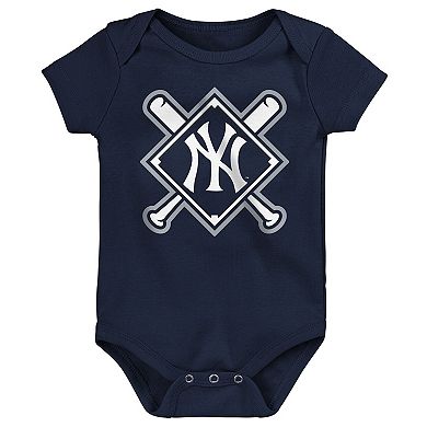 Newborn Outerstuff New York Yankees Home Plate 3-Piece Creeper Set