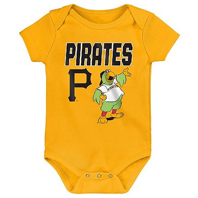 Newborn Outerstuff Pittsburgh Pirates Home Plate 3-Piece Creeper Set