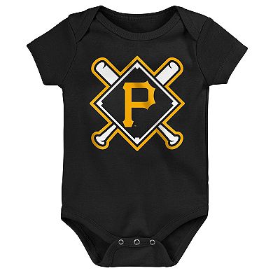 Newborn Outerstuff Pittsburgh Pirates Home Plate 3-Piece Creeper Set