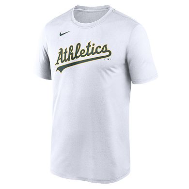 Men's Nike White Athletics New Legend Wordmark Dri-FIT T-Shirt