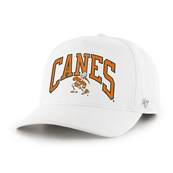 Men's '47 White Miami Hurricanes Walk Tall Hitch Adjustable Hat
