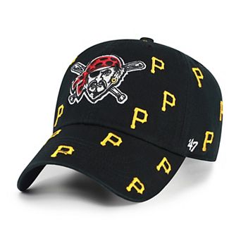 Women's '47 Black Pittsburgh Pirates Confetti Clean Up Adjustable Hat