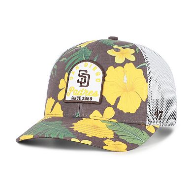 Men's '47 Brown San Diego Padres Tei Beachside Adjustable Trucker Hat