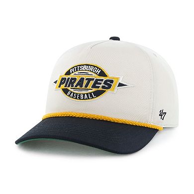 Youth '47 Natural/Black Pittsburgh Pirates Frame Out Hitch Adjustable Hat