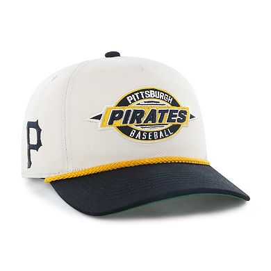 Youth '47 Natural/Black Pittsburgh Pirates Frame Out Hitch Adjustable Hat