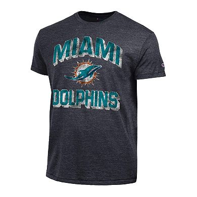 Men's Champion Black Miami Dolphins Ultimate Tri-Blend T-Shirt
