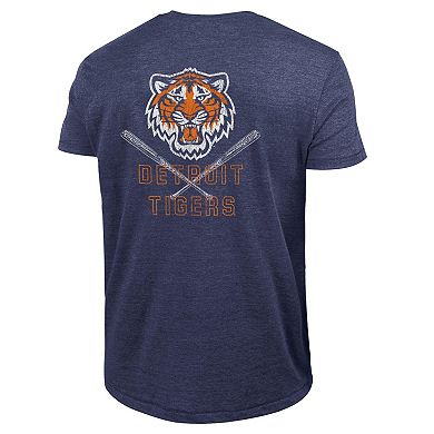 Men's Champion Navy Detroit Tigers Tri-Blend T-Shirt