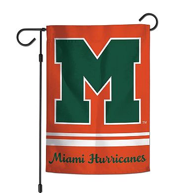 WinCraft Miami Hurricanes 12'' x 18'' Double-Sided College Vault Garden Flag