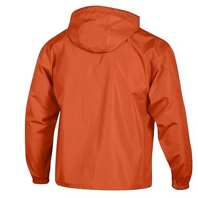 Men's Champion Orange Miami Dolphins Packable Windbreaker Half-Zip Jacket