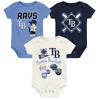 Newborn Outerstuff Tampa Bay Rays Home Plate 3 pc Creeper Set