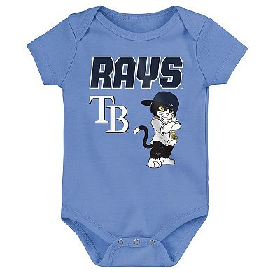 Newborn Outerstuff Tampa Bay Rays Home Plate 3-Piece Creeper Set
