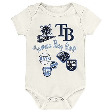 Newborn Outerstuff Tampa Bay Rays Home Plate 3-Piece Creeper Set