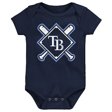 Newborn Outerstuff Tampa Bay Rays Home Plate 3-Piece Creeper Set