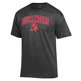 Men's Champion Heather Charcoal Tampa Bay Buccaneers Arch Over Logo T-Shirt