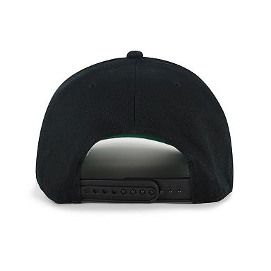 Men's '47 Black/Brown Tampa Bay Rays Cooperstown Break Wood Suede Hitch Adjustable Hat