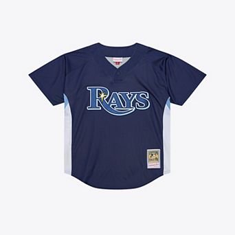 Men's Mitchell & Ness Evan Longoria Navy Tampa Bay Rays Authentic Batting Practice Jersey