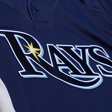 Men's Mitchell & Ness Evan Longoria Navy Tampa Bay Rays Authentic Batting Practice Jersey