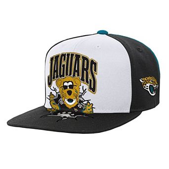 Youth Mitchell & Ness White Jacksonville Jaguars Team Mascot Snapback Hat
