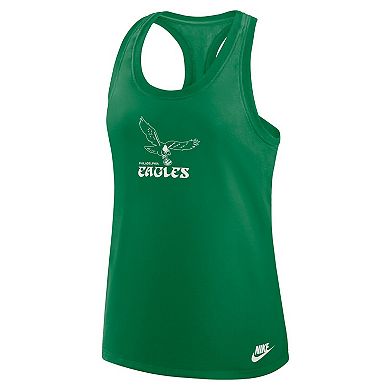 Women's Nike Kelly Green Philadelphia Eagles Hurry Up Tri-Blend Dri-FIT Tank Top