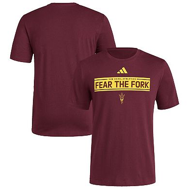 Men's adidas Maroon Arizona State Sun Devils Locker Slogan Pre-Game T-Shirt
