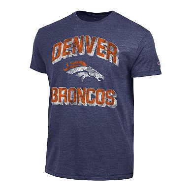 Men's Champion Navy Denver Broncos Ultimate Tri-Blend T-Shirt
