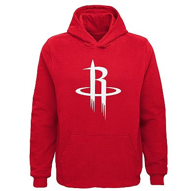 Youth Outerstuff Red Houston Rockets Primary Logo Pullover Hoodie