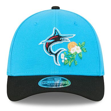 Men's New Era Blue/Black Miami Marlins 2026 Spring Training M-Crown 39THIRTY Flex Hat