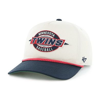 Youth '47 Natural/Navy Minnesota Twins Frame Out Hitch Adjustable Hat