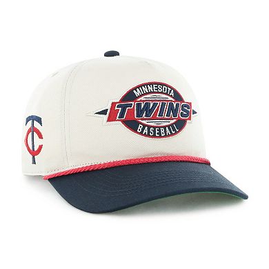 Youth '47 Natural/Navy Minnesota Twins Frame Out Hitch Adjustable Hat