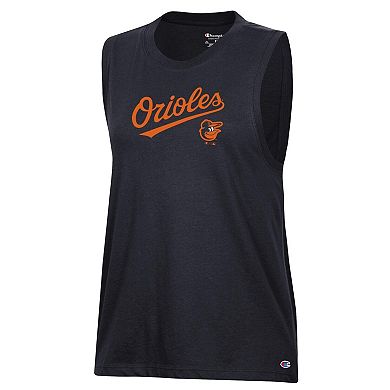 Women's Champion Black Baltimore Orioles Muscle Tank Top