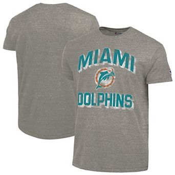 Men's Champion Charcoal Miami Dolphins Ultimate Tri-Blend T-Shirt
