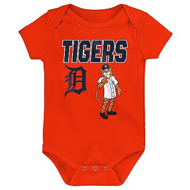 Newborn Outerstuff Detroit Tigers Home Plate 3-Piece Creeper Set
