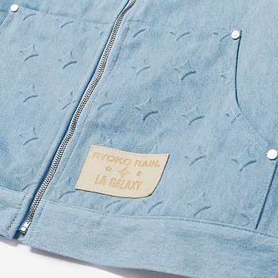 Unisex Ryoko Rain x LA Galaxy Light Blue Full-Zip Work Jacket
