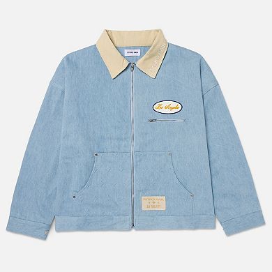 Unisex Ryoko Rain x LA Galaxy Light Blue Full-Zip Work Jacket