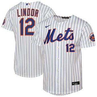 Youth Nike Francisco Lindor White New York Mets Home Stadium Player Jersey
