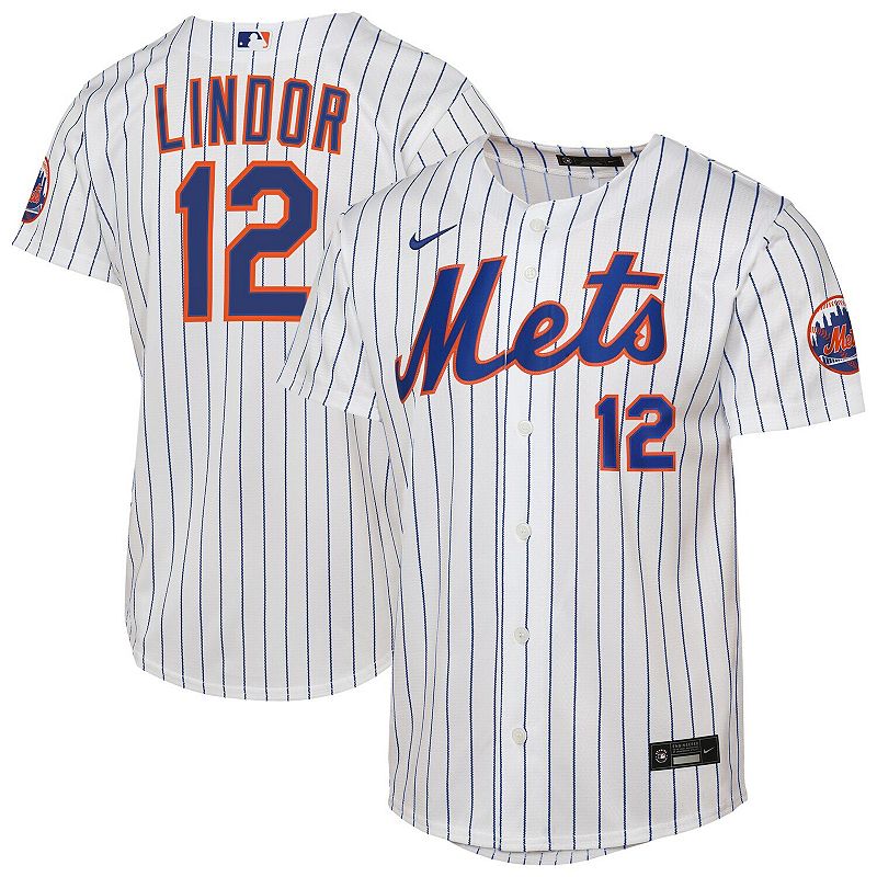 Youth Nike Francisco Lindor White New York Mets Home Stadium Player Jersey, Boy's, Size: YTH Small