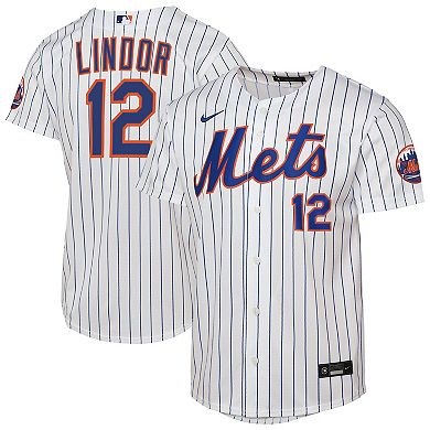 Youth Nike Francisco Lindor White New York Mets Home Stadium Player Jersey