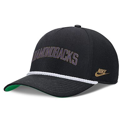 Men's Nike Black Arizona Diamondbacks Cooperstown Collection Rise Adjustable Hat