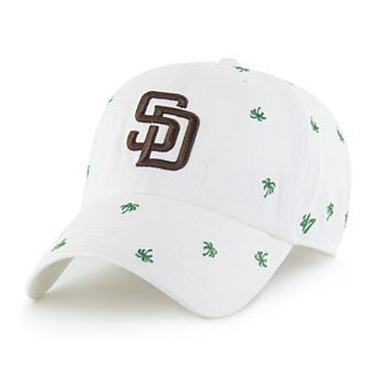 Women's '47 White San Diego Padres Confetti Clean Up Adjustable Hat
