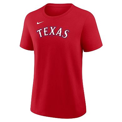 Women's Nike Corey Seager Red Texas Rangers Name & Number T-Shirt