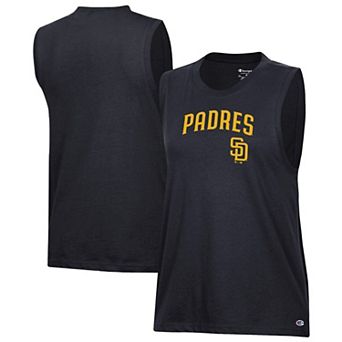 Women's Champion Black San Diego Padres Muscle Tank Top