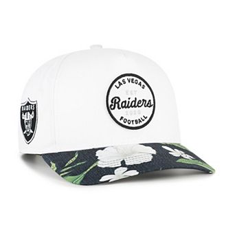 Men's '47 White/Black Las Vegas Raiders Beach Side Hitch Adjustable Hat