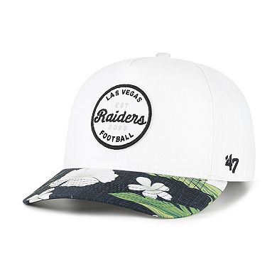 Men's '47 White/Black Las Vegas Raiders Beach Side Hitch Adjustable Hat
