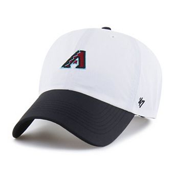 Men's '47 White/Black Arizona Diamondbacks Vista Mini Clean Up brrr� Adjustable Hat
