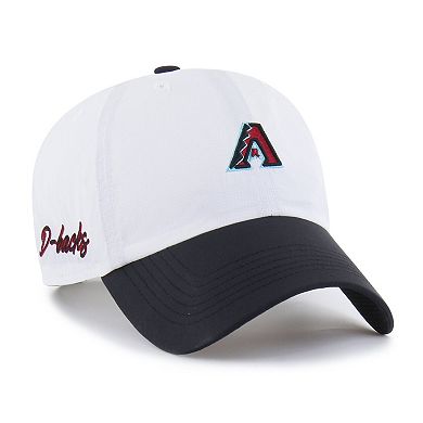 Men's '47 White/Black Arizona Diamondbacks Vista Mini Clean Up brrr Adjustable Hat